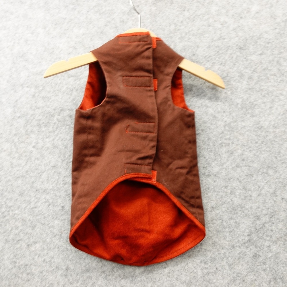 Woolrich Dog Vest Jacket Small Brown Canvas Insulated Hunting Utility Pet Coat - Picture 2 of 12